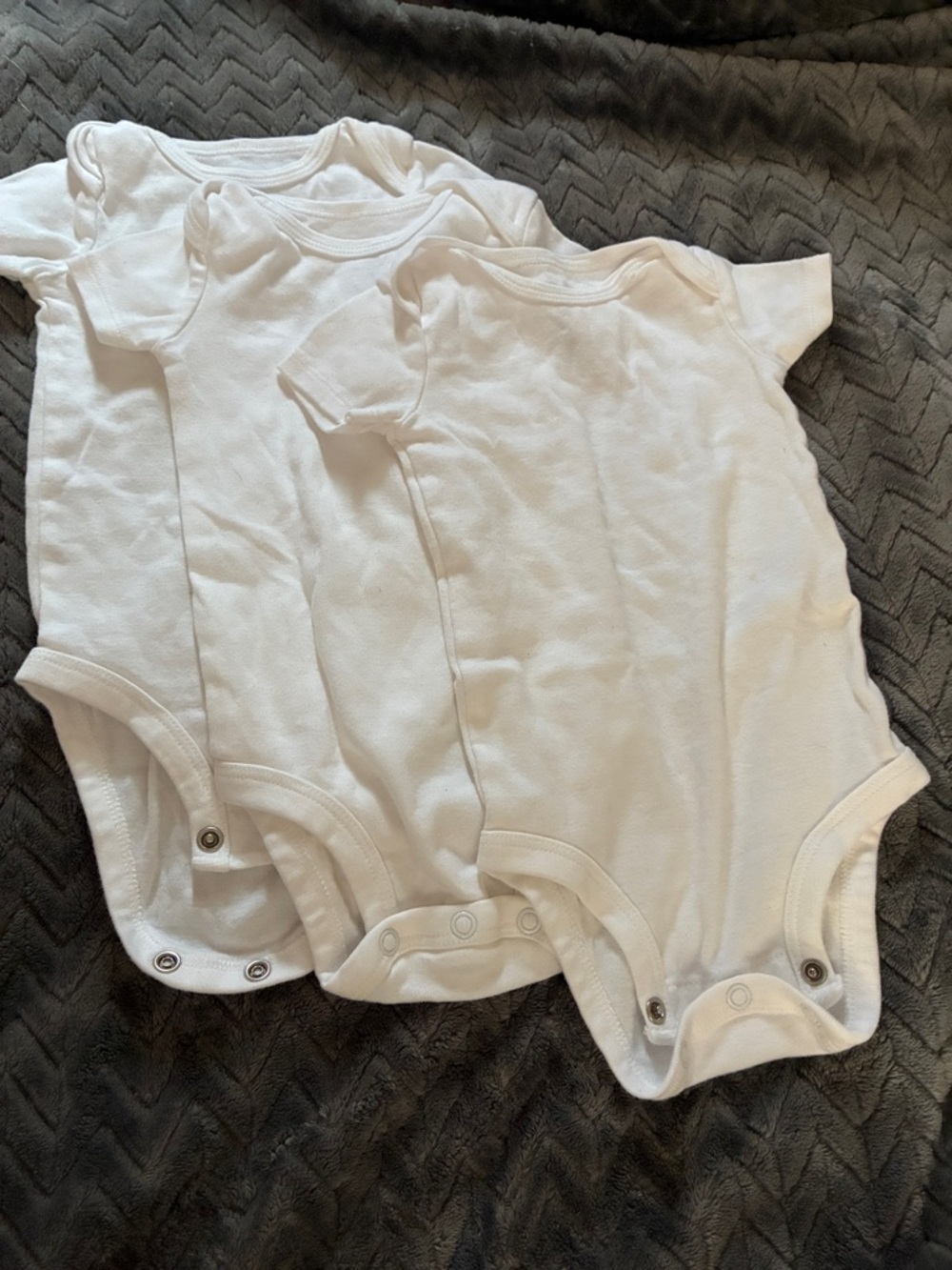 Carter's White Short-Sleeve Baby One-Piece Bodysuit Pack of 3